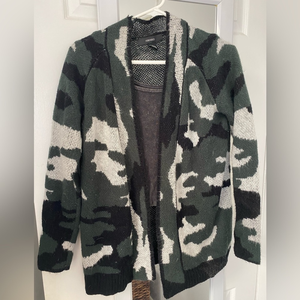 Camo cardigan